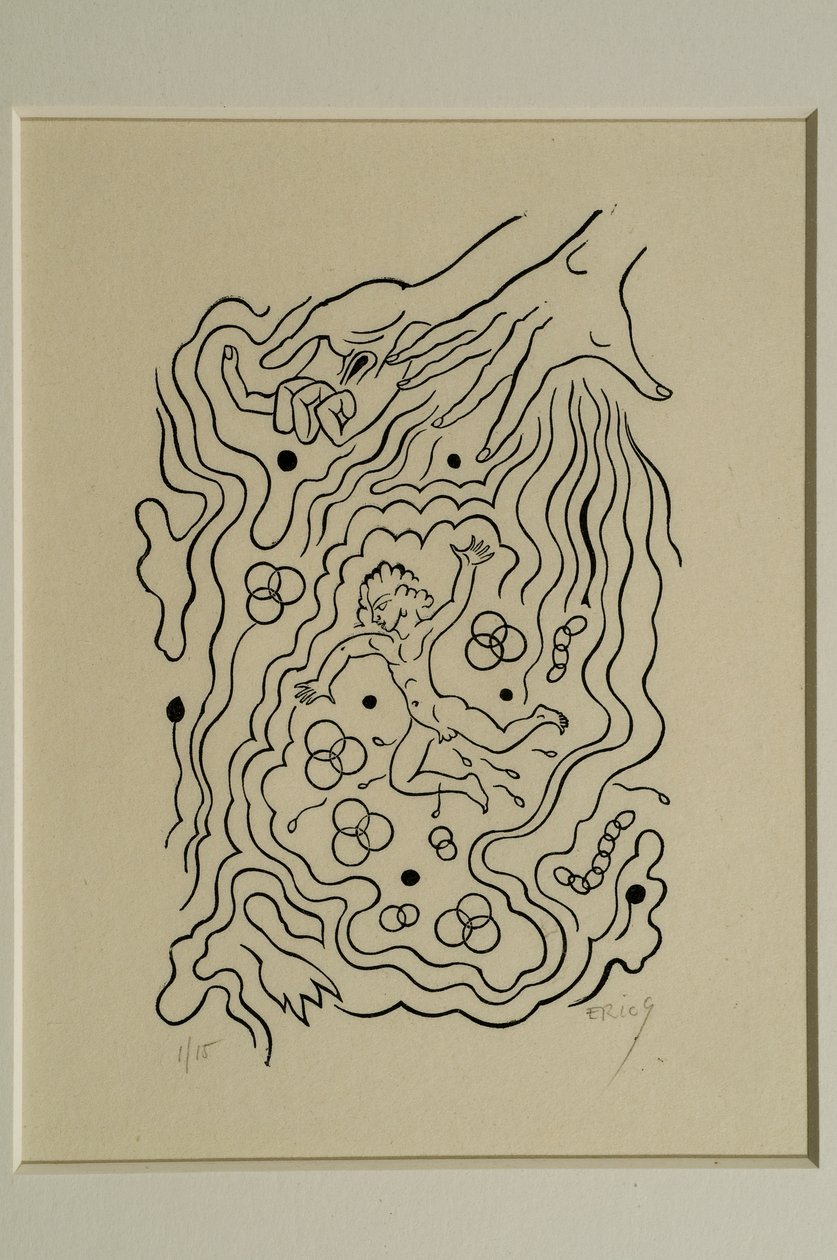 Le monde est petit (gravure sur bois) - Eric Gill