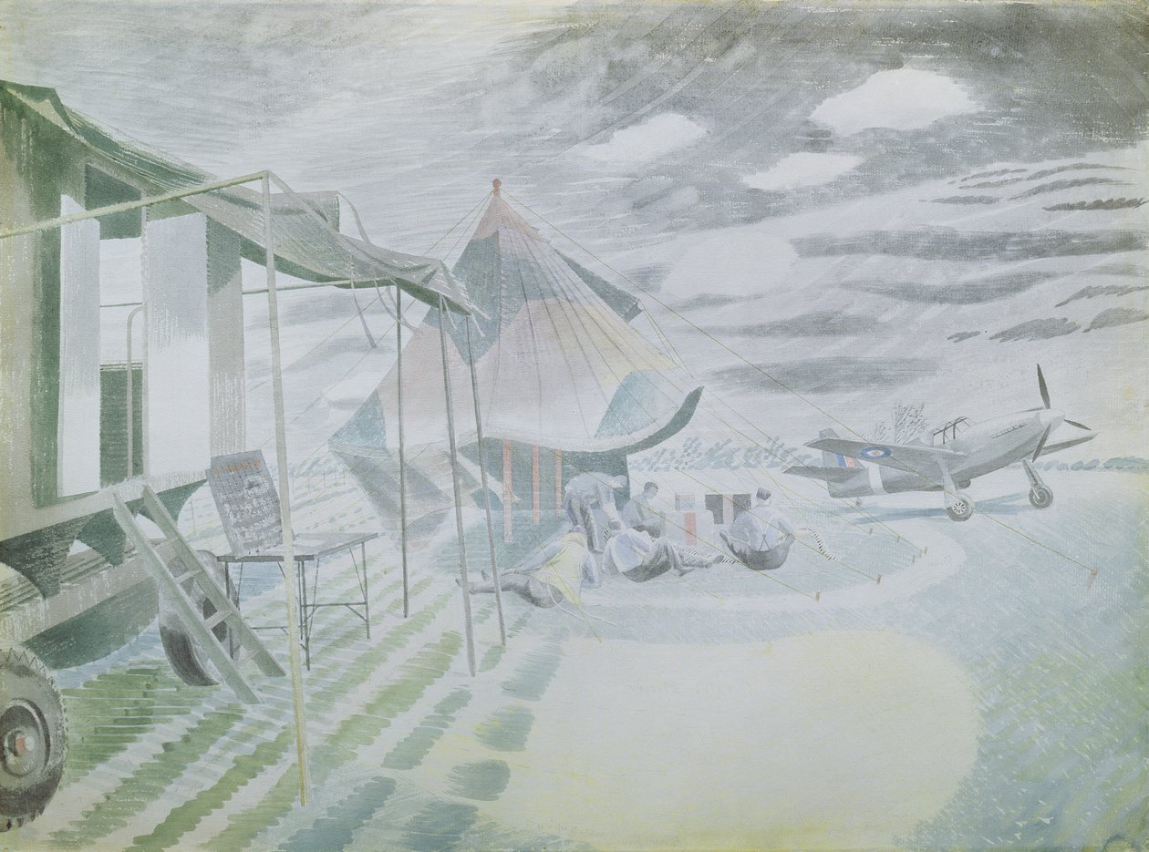 Mustang et tente, c.1942 - Eric Ravilious