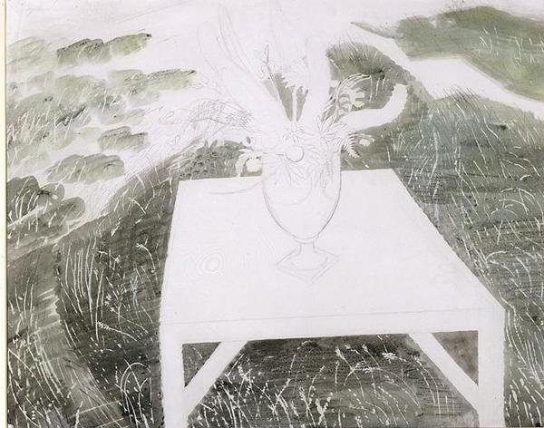 Vase de Fleurs dans un Jardin - Eric Ravilious