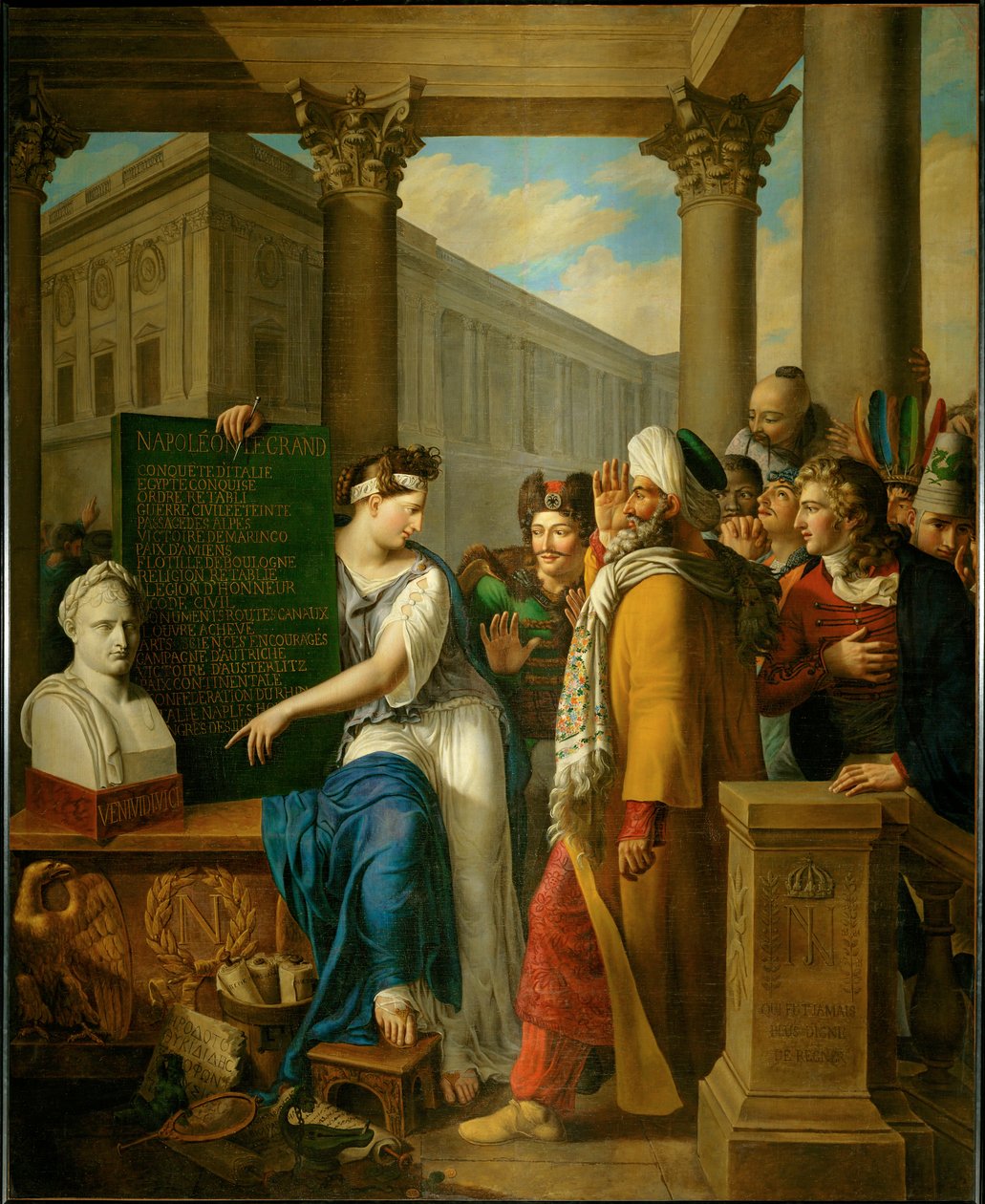 Allegorie a la gloire de Napoleon I. La muse Clio montre aux … - Erich Lessing
