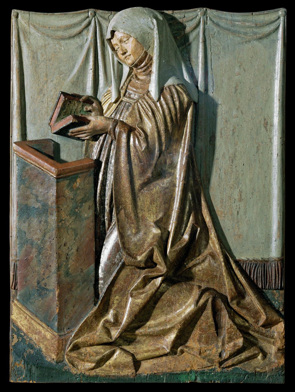 Femme donatrice avec un livre de prières, partie d