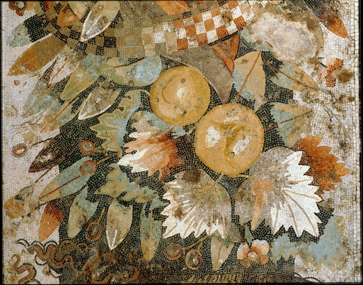 Feston de masques, de feuilles et de fruits - Erich Lessing