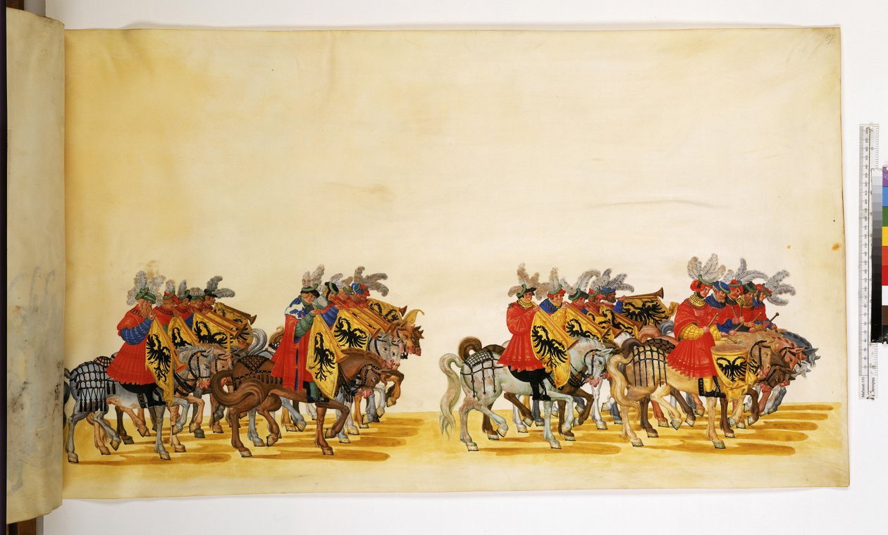 Pleine page : détail de la procession triomphale, vers 1550-1600 - Erich Lessing