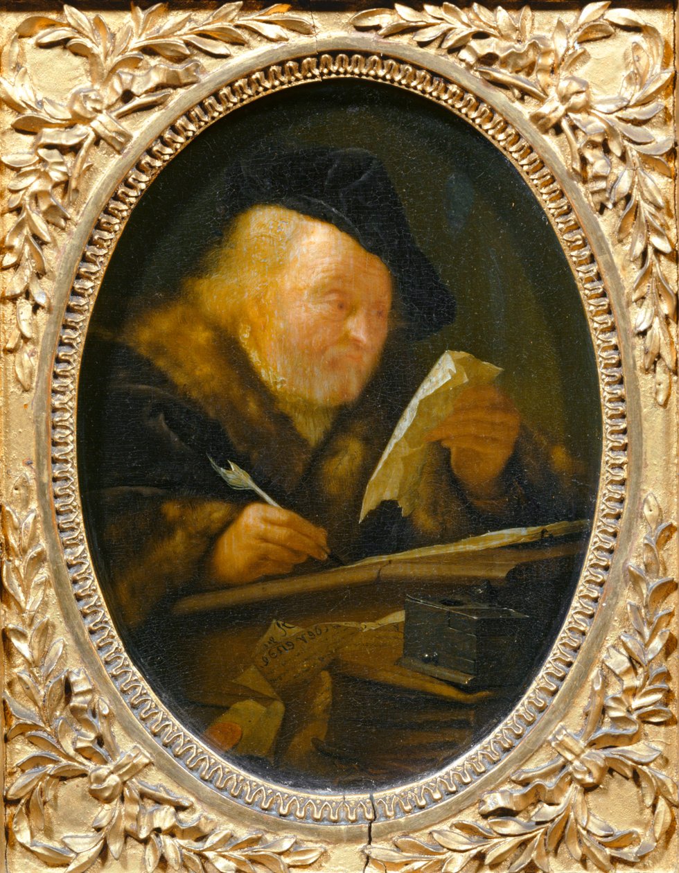 Vieillard ecrivant … - Erich Lessing