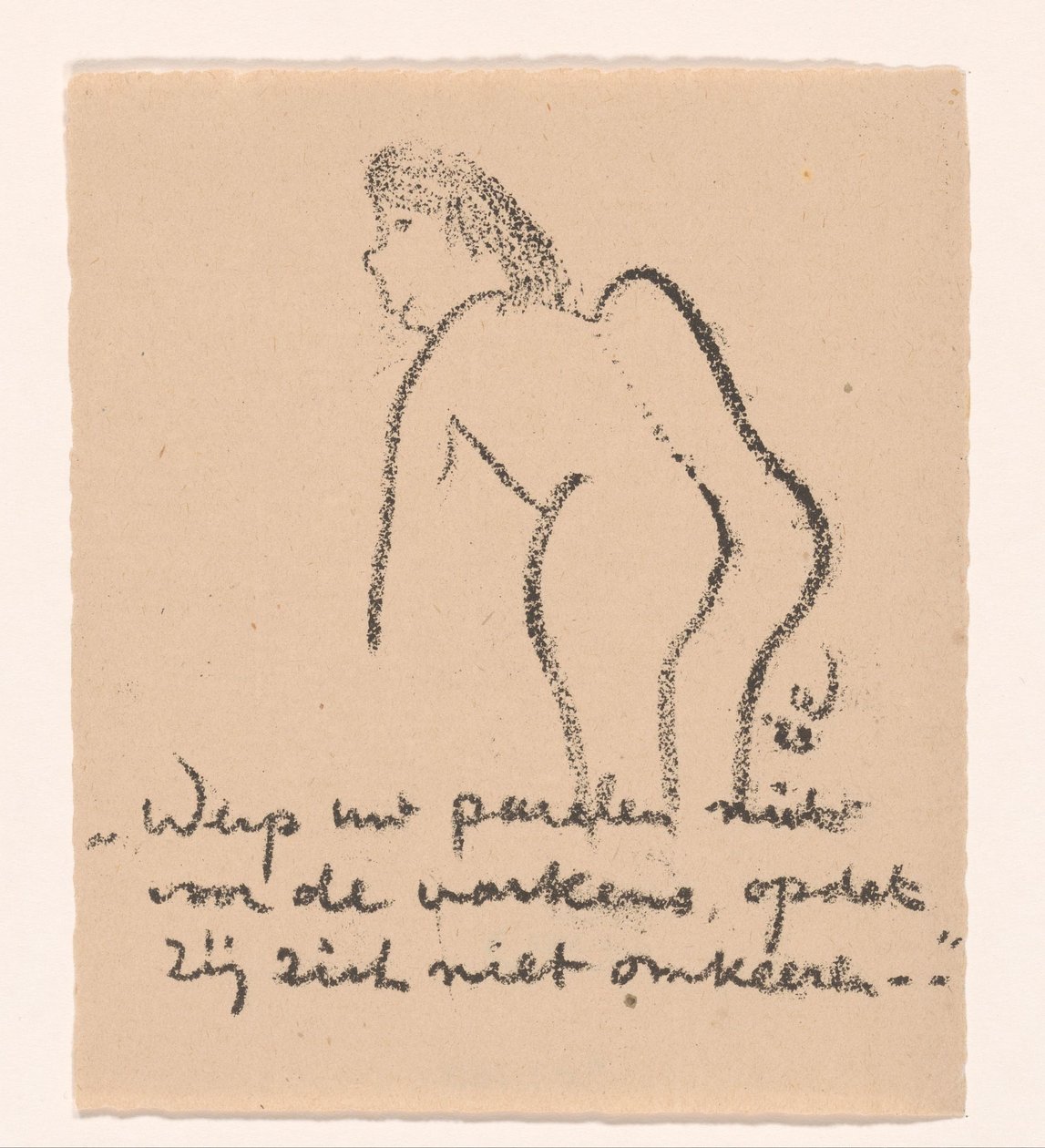 Figure nue penchée en avant - Erich Wichmann