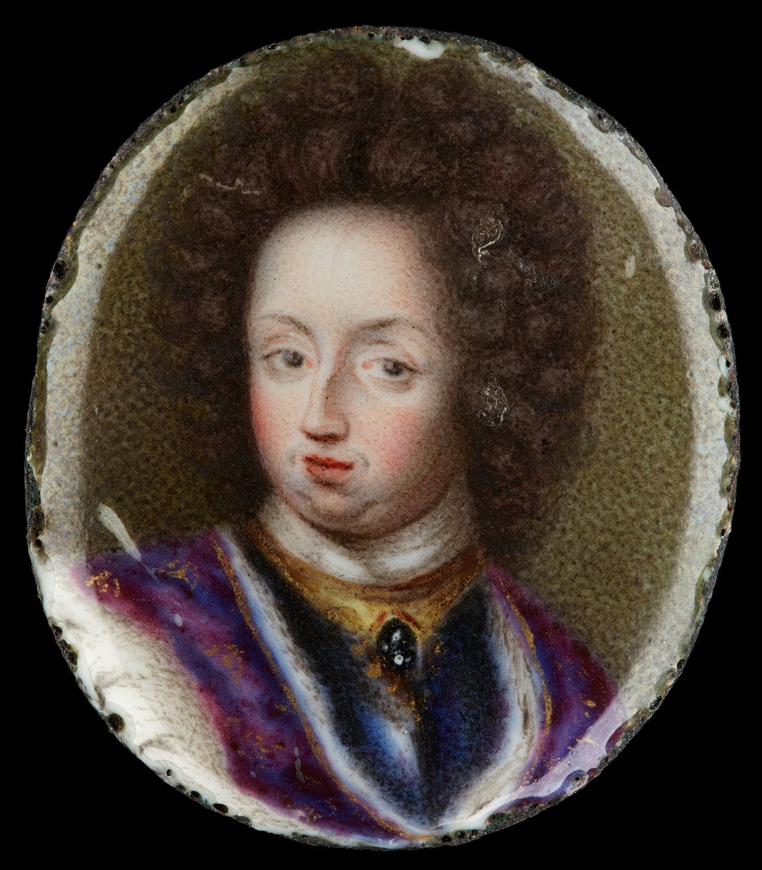 Portrait miniature de Charles XI, roi de Suède 1660-1697 - Erik Utterhielm