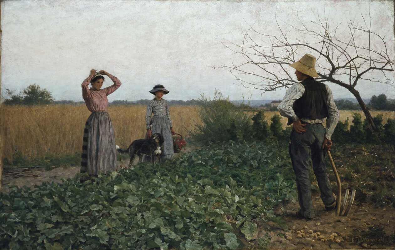 Dans le champ de pommes de terre - Erik Theodor Werenskiold