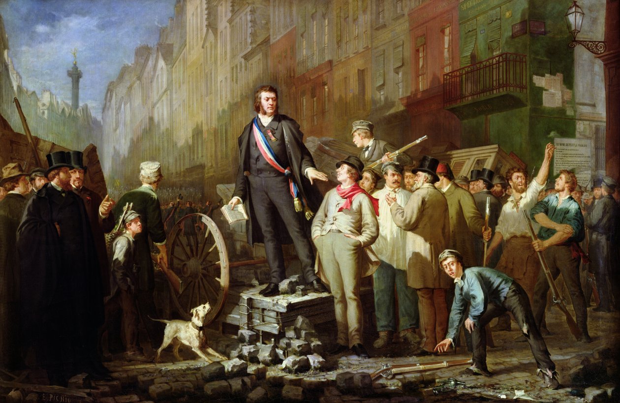 Alphonse Baudin sur la barricade du Faubourg Saint-Antoine, 3 décembre 1851 - Ernest Louis Pichio