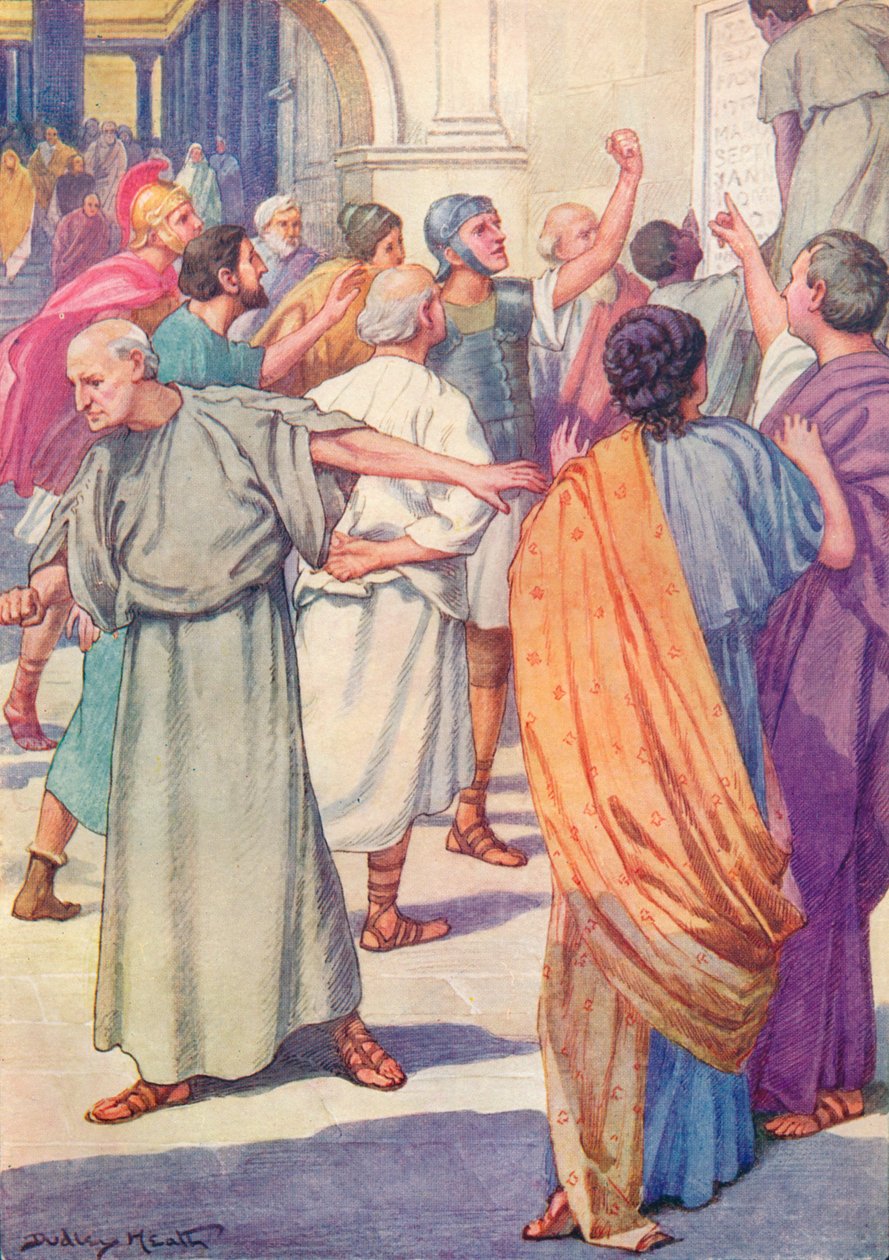 Listes de ceux qui étaient condamnés étaient affichées au Forum - Ernest Dudley Heath