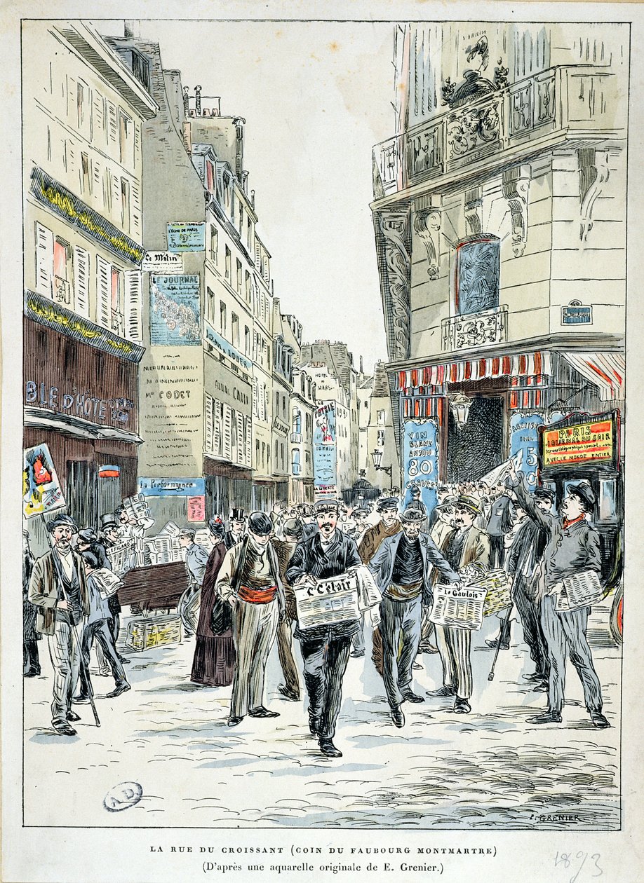 Vue de la Rue de Croissant dans le 11e arrondissement de Paris, 1893 - Ernest Grenier