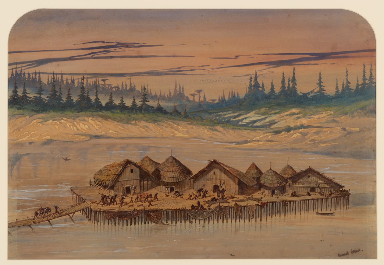 Village préhistorique, 1871 - Ernest Henry Griset