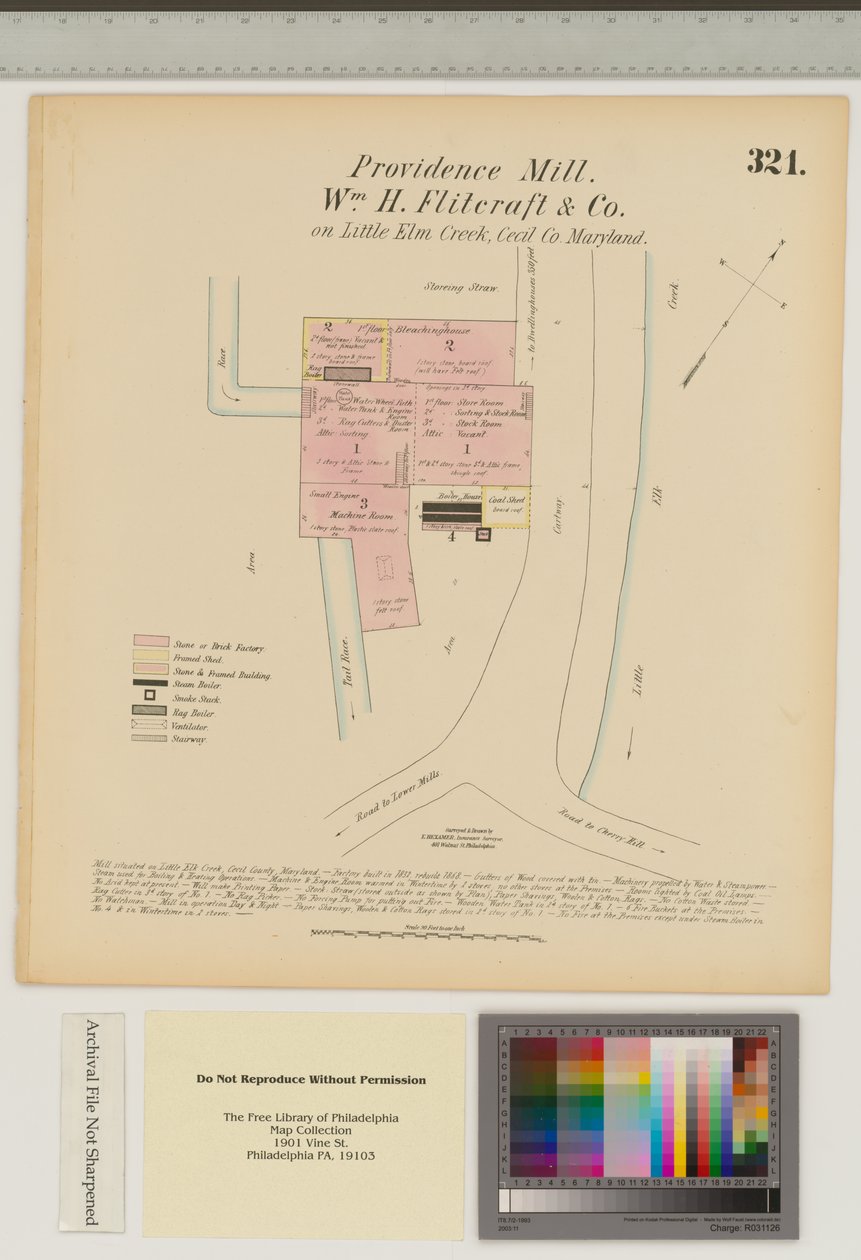 Providence Mill, Little Elk Creek, Maryland, Hexamer General Surveys - Ernest Hexamer