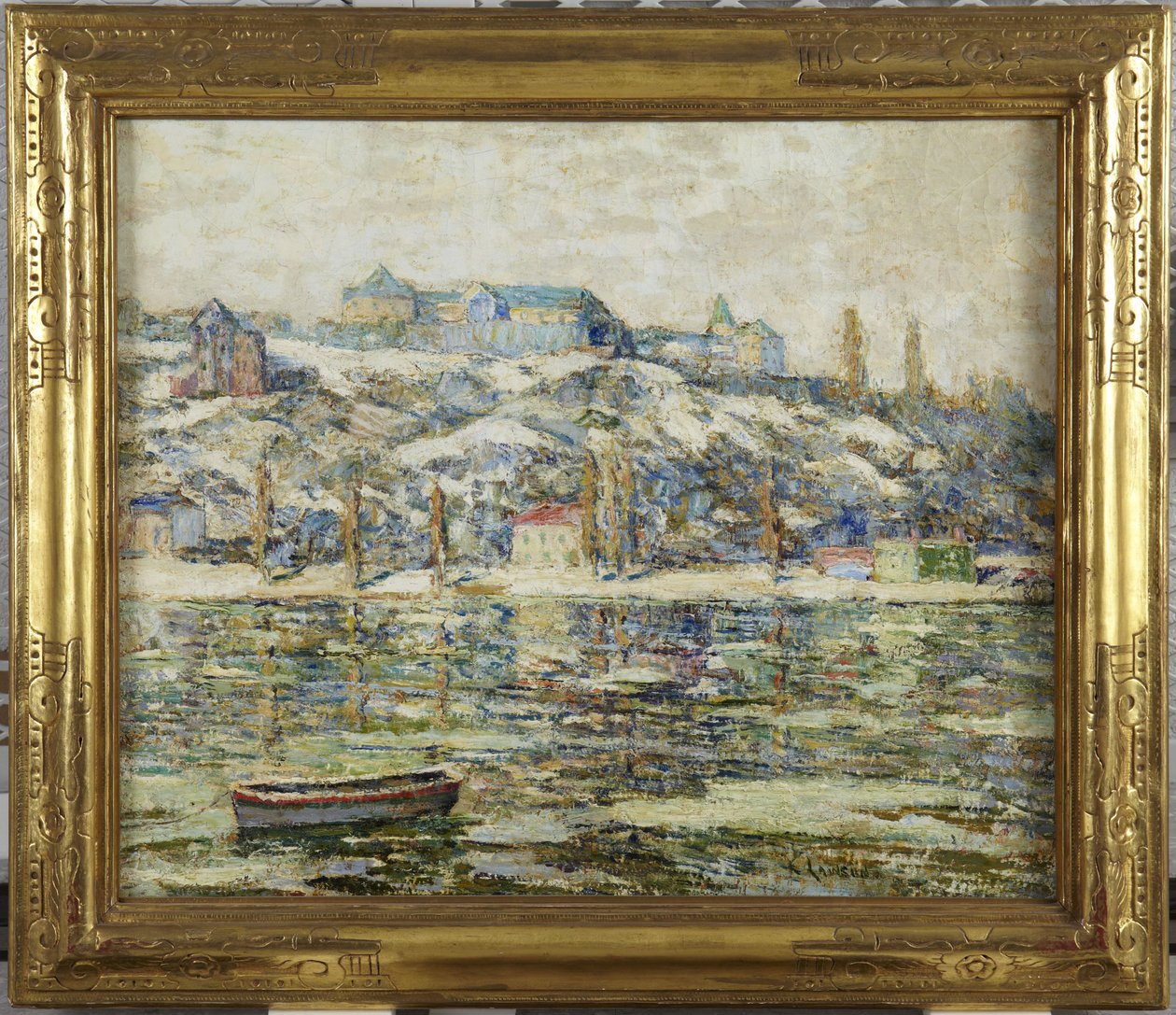 La rivière Harlem sous la neige - Ernest Lawson