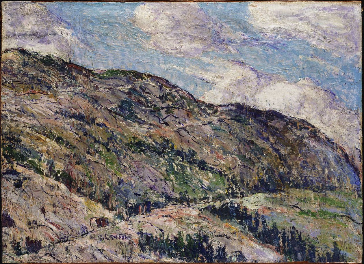Scène de montagne - Collines dans la brume - Ernest Lawson