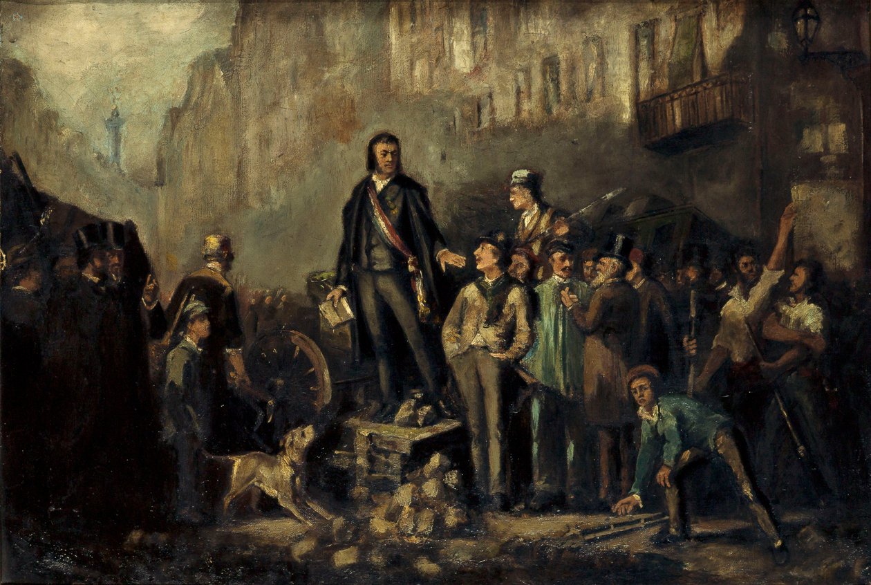 Alphonse Baudin (1811-51) sur la barricade du Faubourg Saint-Antoine le 3 décembre - Ernest Louis Pichio