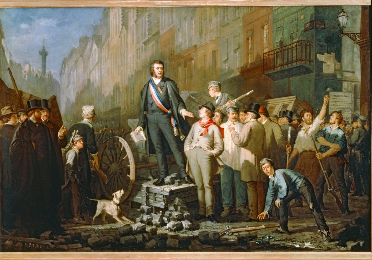 Jean-Baptiste Alphonse Baudin sur les barricades de Saint-Antoine près de Paris après le Coup d