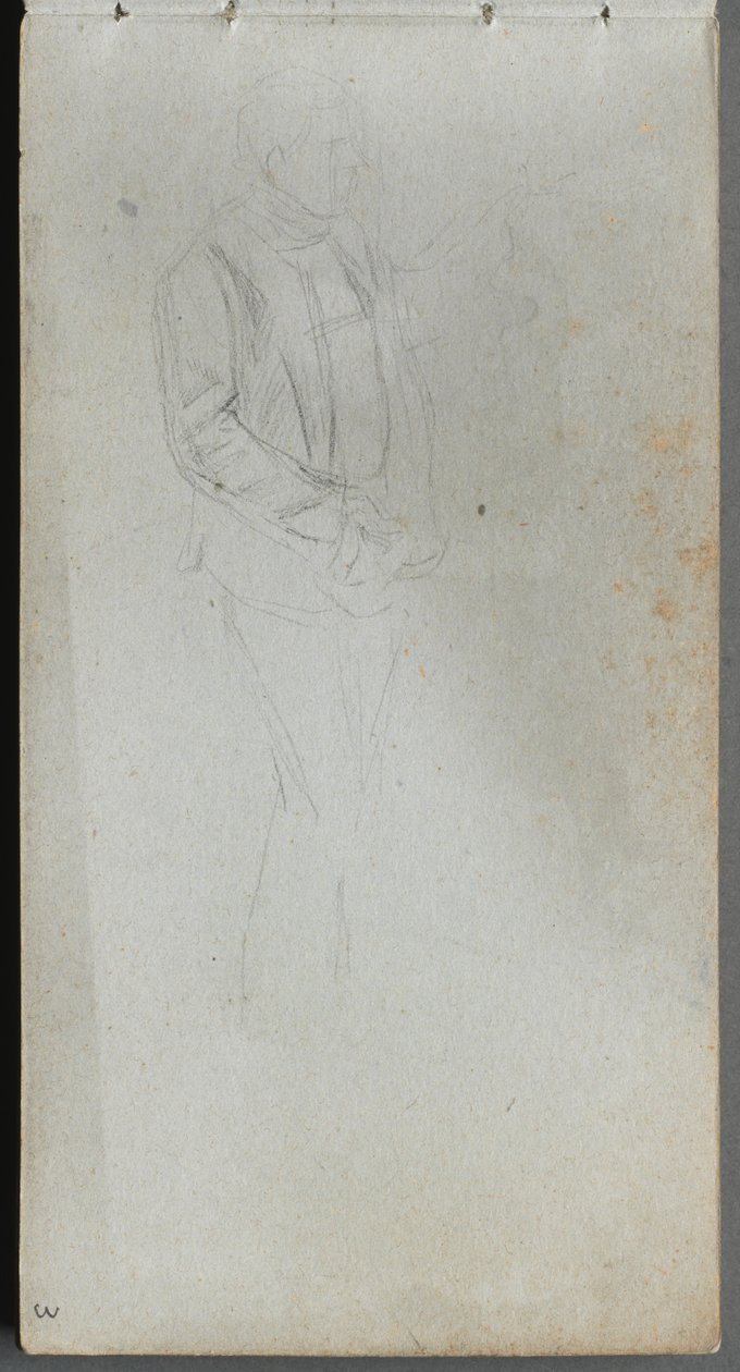 Carnet de croquis, page 03 : Étude de figure - Jean Louis Ernest Meissonier