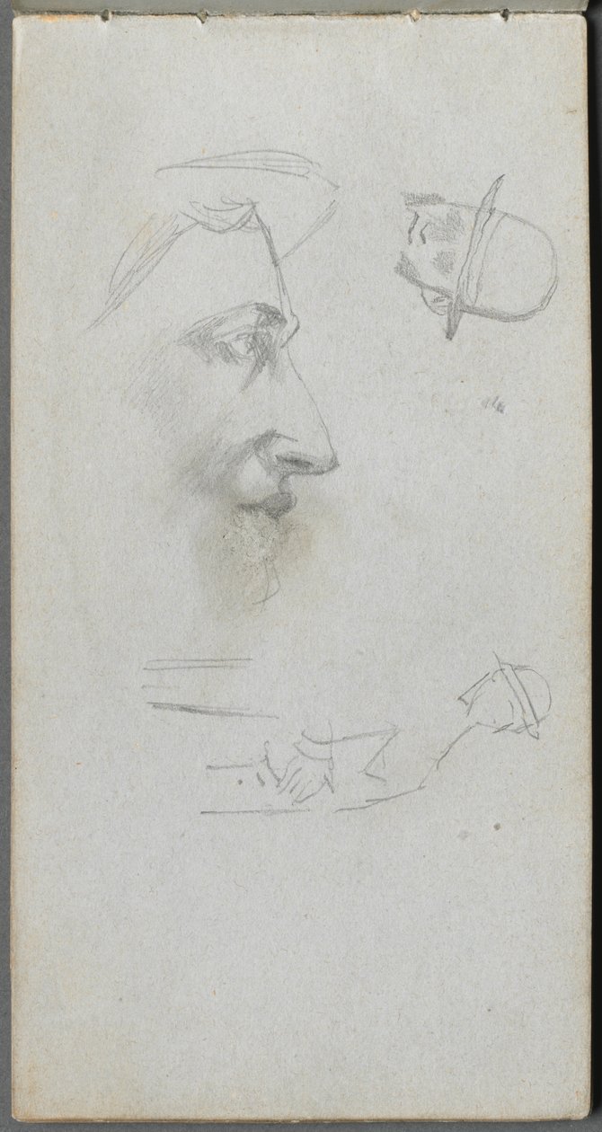 Carnet de croquis, page 14 : Figures - Jean Louis Ernest Meissonier