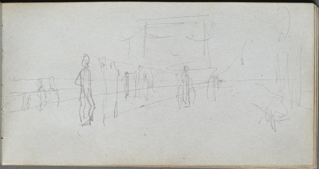 Carnet de croquis, page 40 : Étude de perspective - Ernest Meissonier
