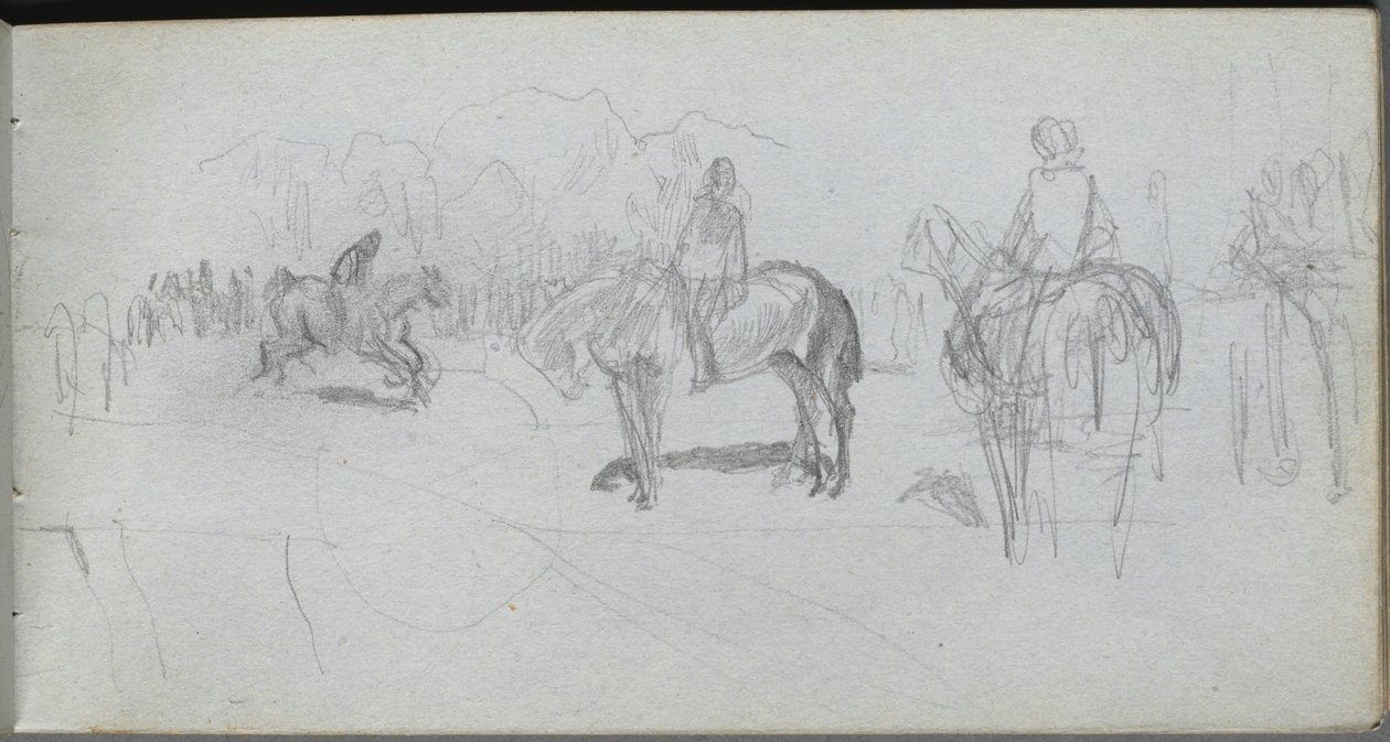 Carnet de croquis, page 52 : Étude de figure - Jean Louis Ernest Meissonier