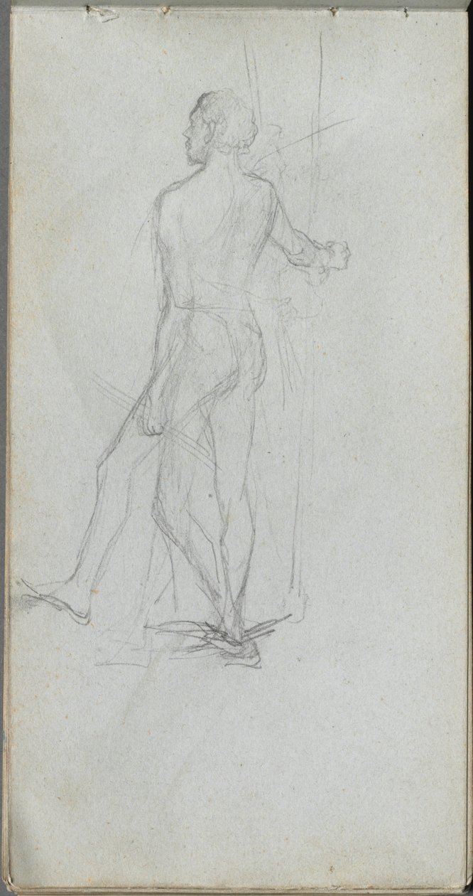 Carnet de croquis, page 60 : Étude de nu masculin - Ernest Meissonier