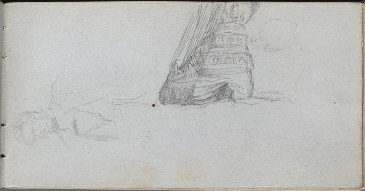 Carnet de croquis, page 84 : Étude de figure, étude d