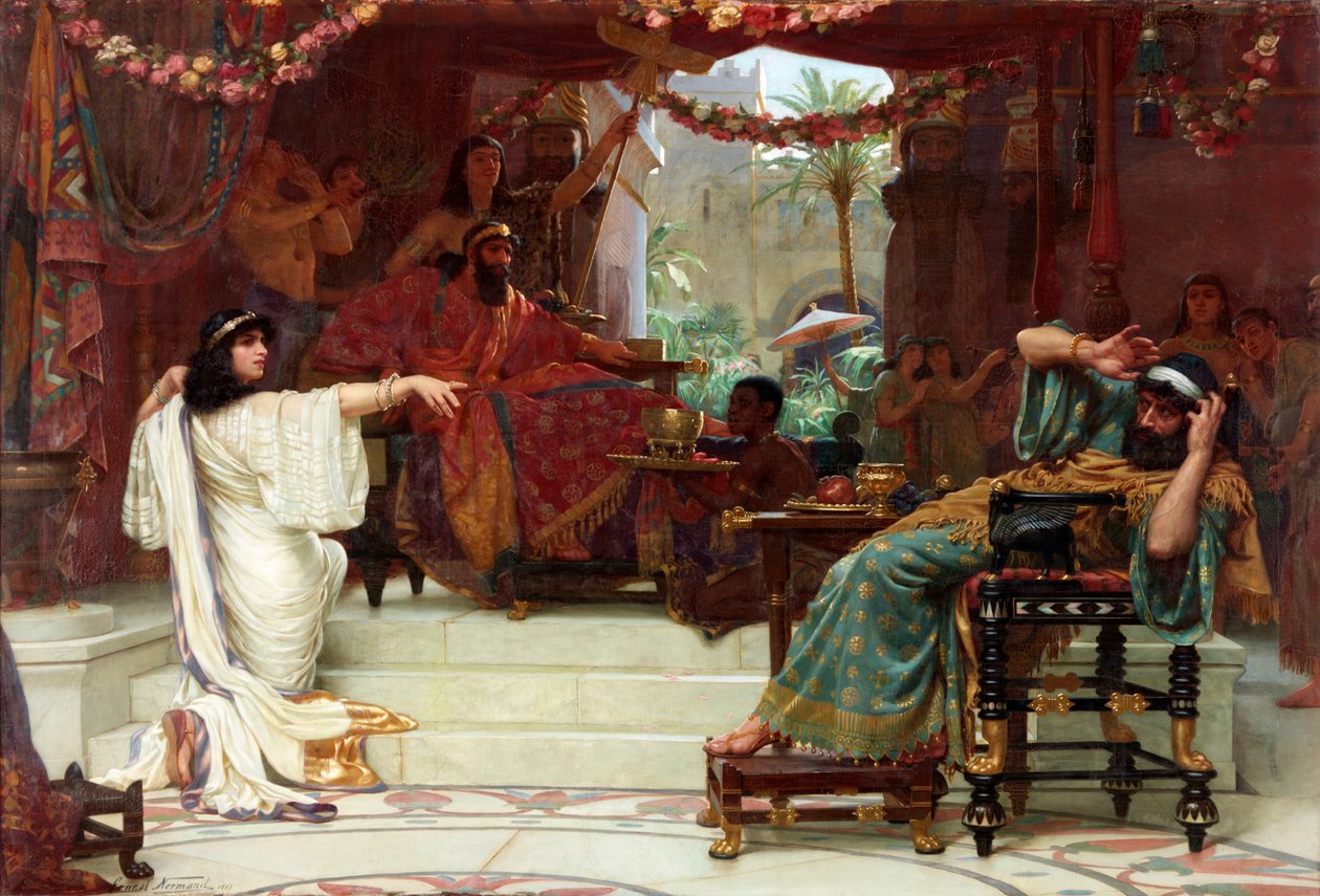 Esther dénonçant Haman au roi Assuérus - Ernest Normand