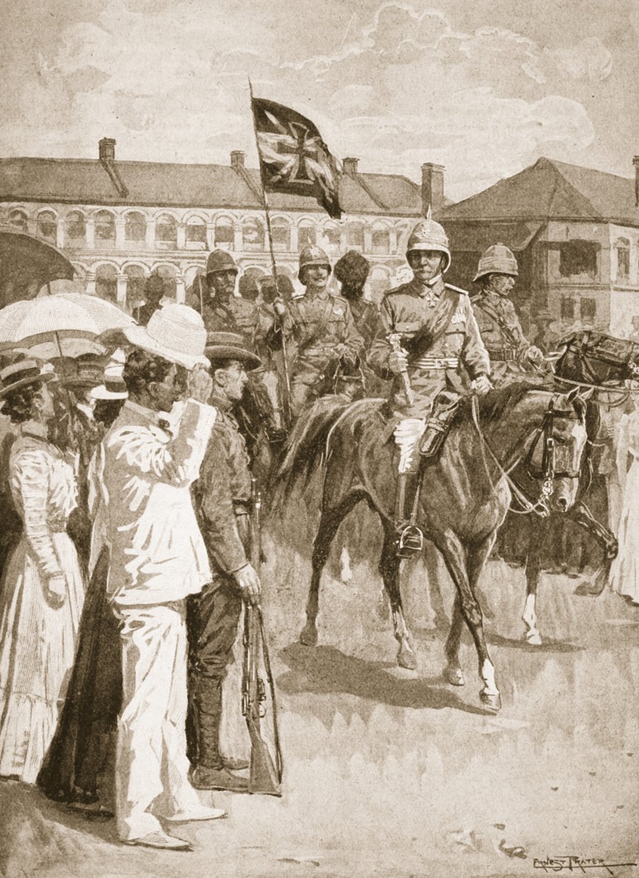 Le chef des Alliés, illustration de Batailles du XIXe siècle : Vol. VII, La guerre de Chine de 1900-1901 par Archibald Forbes, G.A. Henty et Major Arthur Griffiths - Ernest Prater
