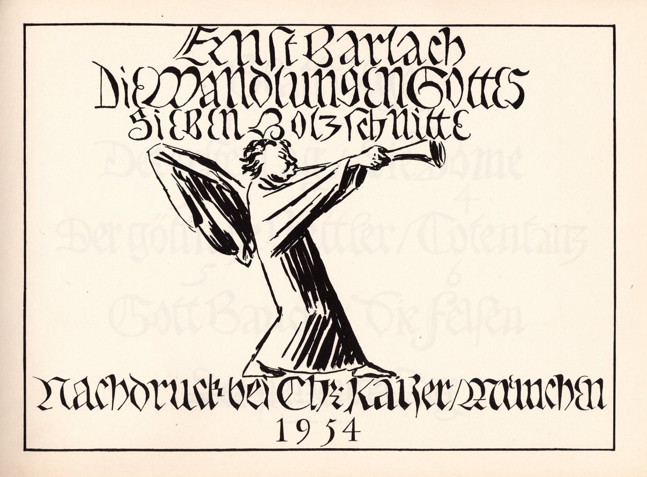 Die Wandlungen Gottes - Titelseite - Ernst Barlach