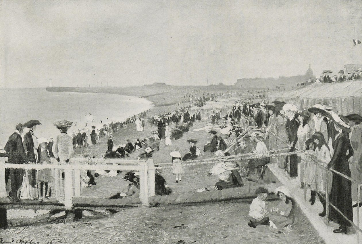 Vie de plage à Dieppe - Ernst Oppler