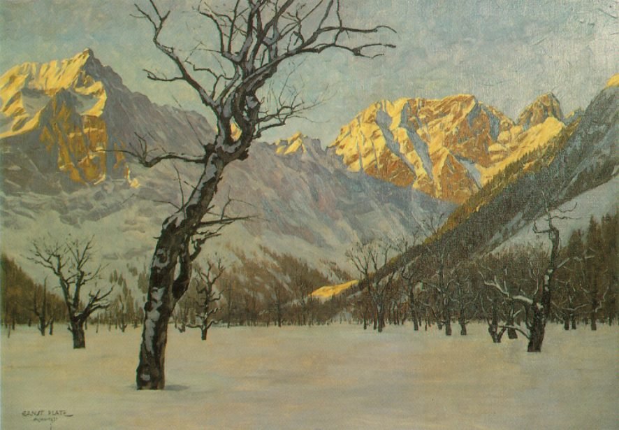 Matin de mars dans le Karwendel, Grand Ahornboden - Ernst Platz
