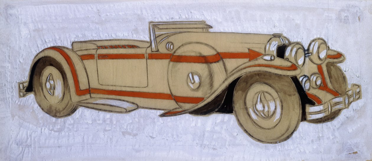 Illustration montrant une Delage 1924 avec carrosserie par Letourneur et Marchand - Ernst Deutsch Dryden