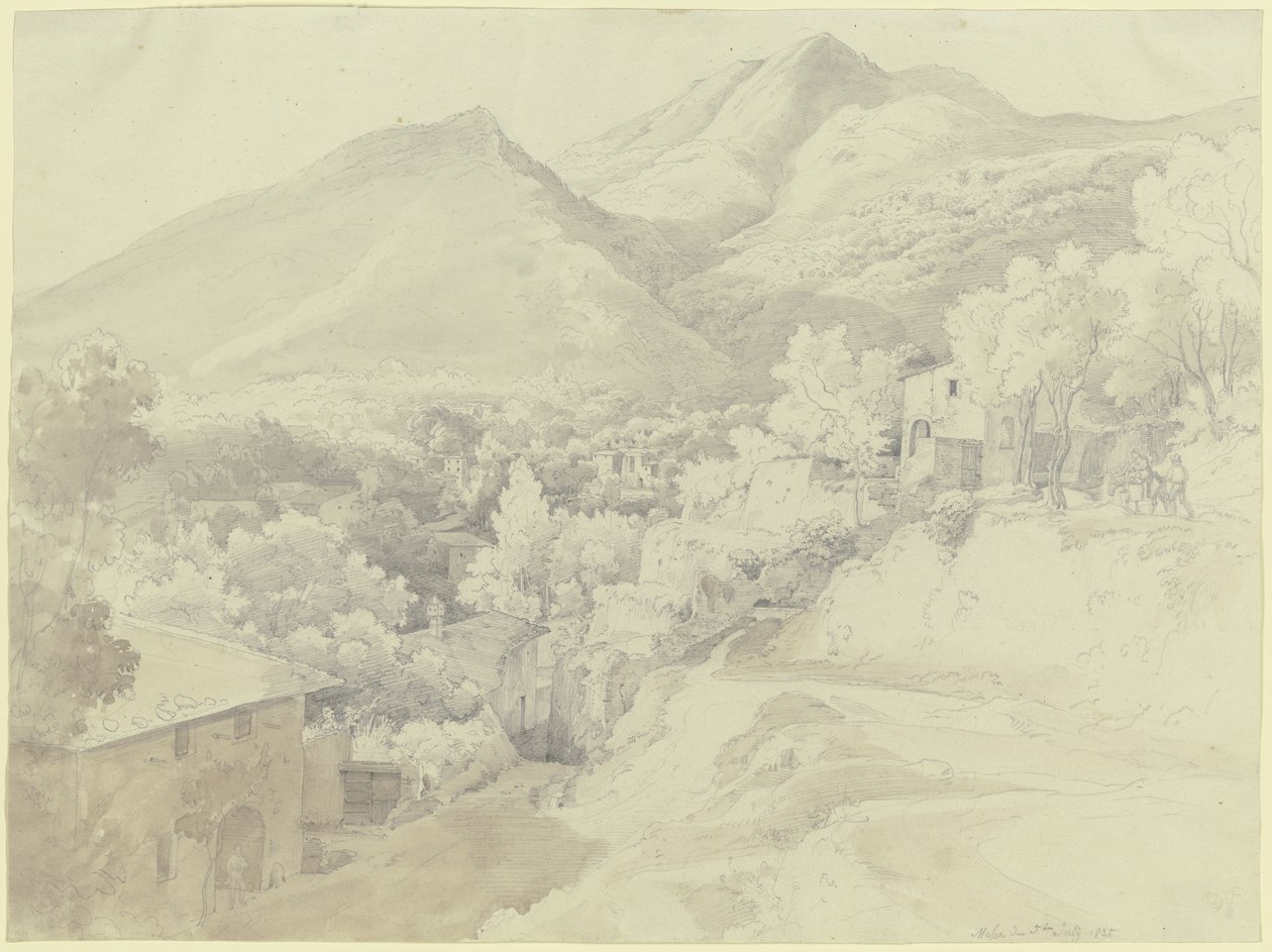 Vue de Massa di Carrara - Ernst Fries