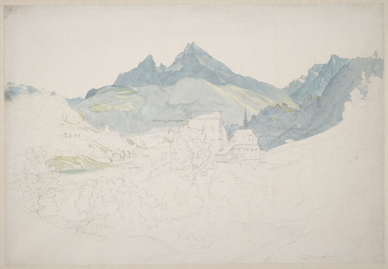 Berchtesgaden avec le sommet du Watzmann au loin - Ernst Fries