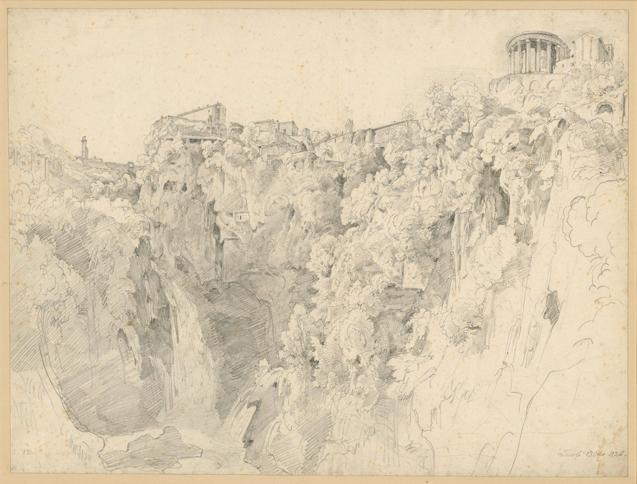 Vue sur Tivoli et le temple de la Sibylle - Ernst Fries