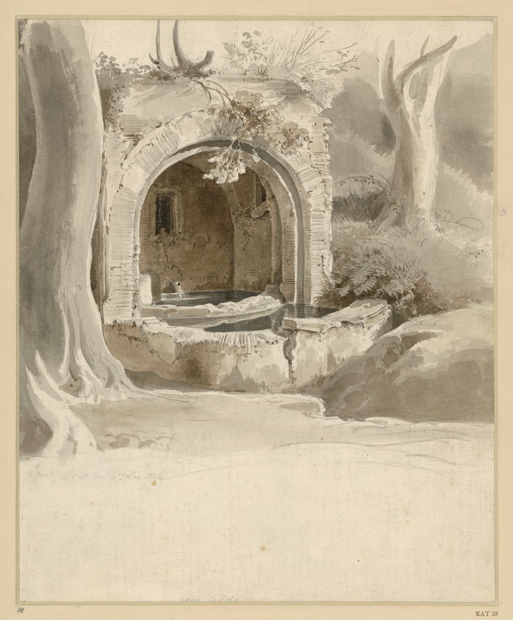 Niche de fontaine au Monte Mario près d