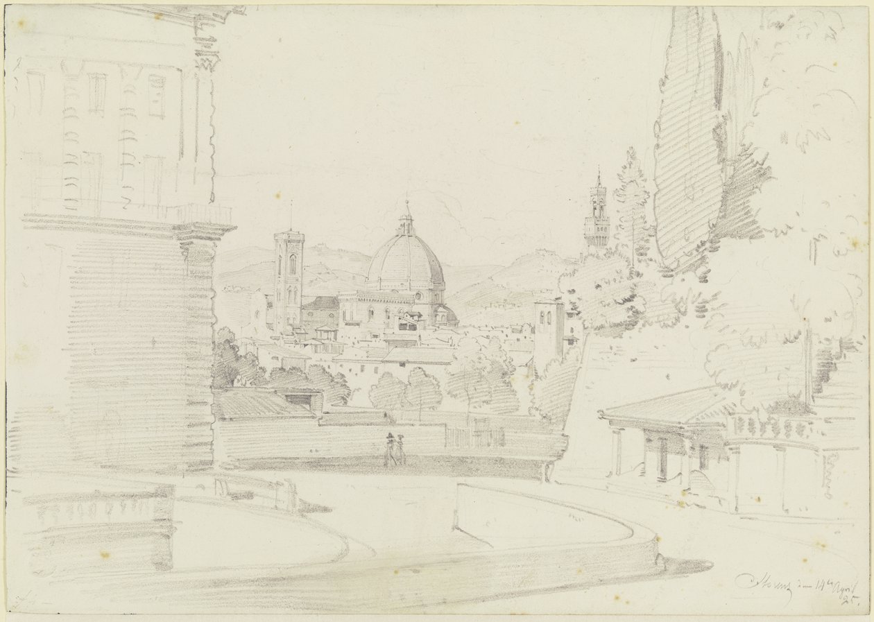 Florence vue depuis le Giardino di Boboli - Ernst Fries