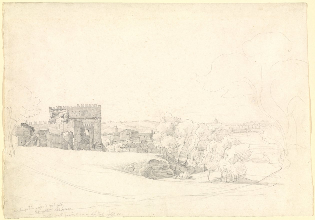 Via Appia Antica avec le tombeau de Cecilia Metella - Ernst Fries