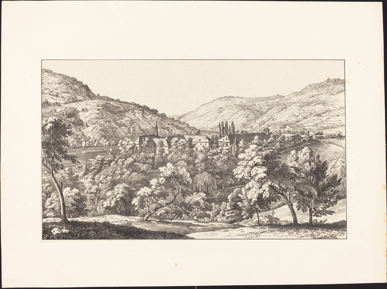 Vue du couvent de Neuberg depuis le sommet - Ernst Fries