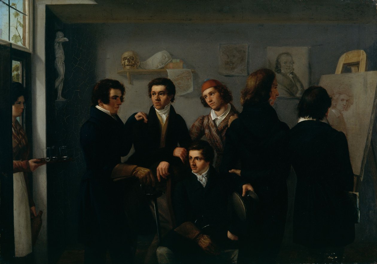 Portrait Groupe de jeunes artistes - Ernst Hampe