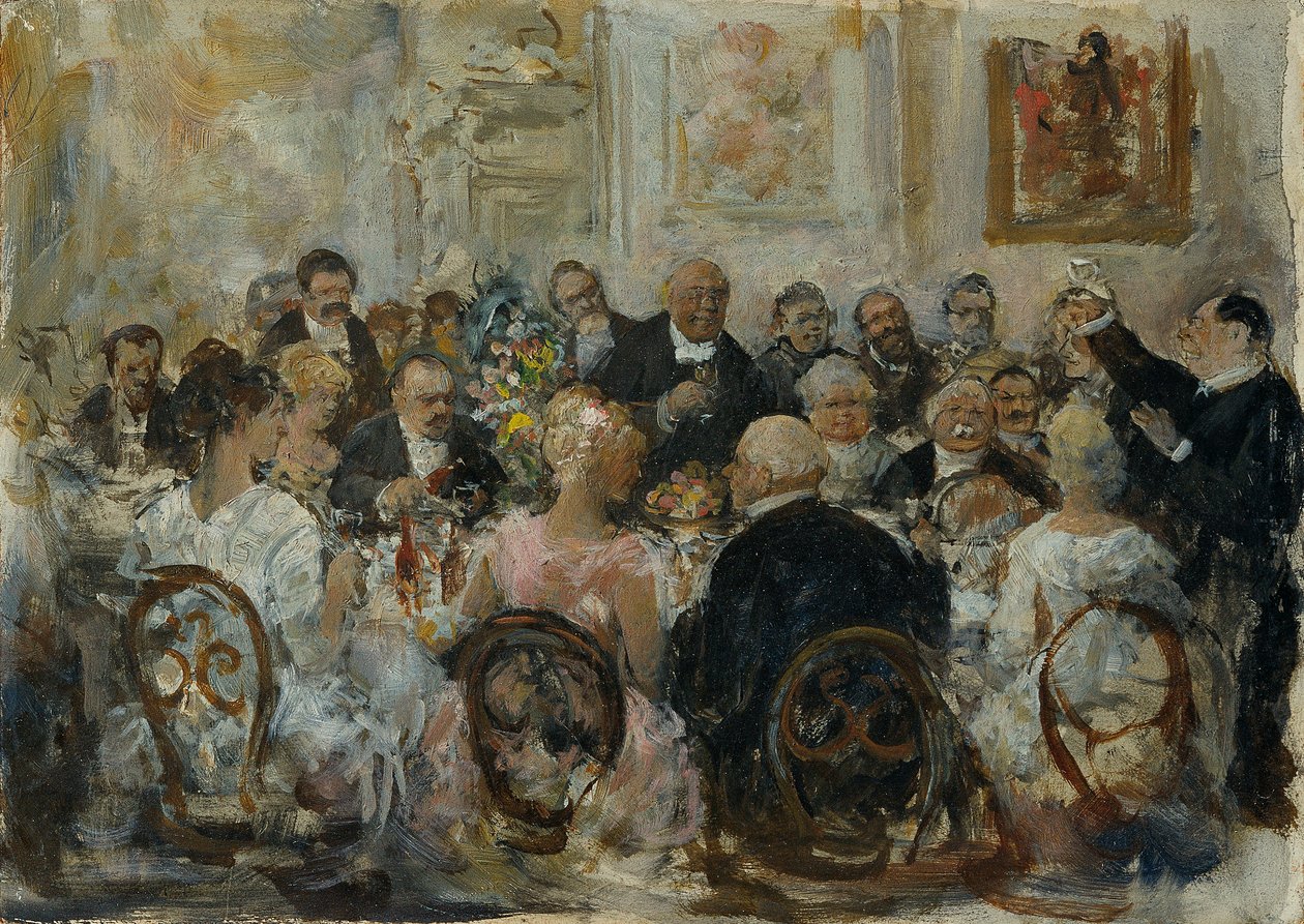 Le discours, vers 1890 (huile sur panneau) - Ernst Juch