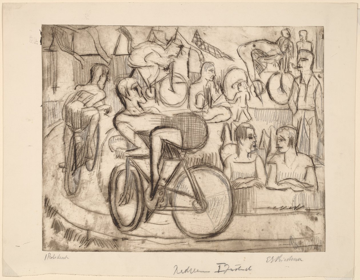 Course cycliste - Ernst Ludwig Kirchner