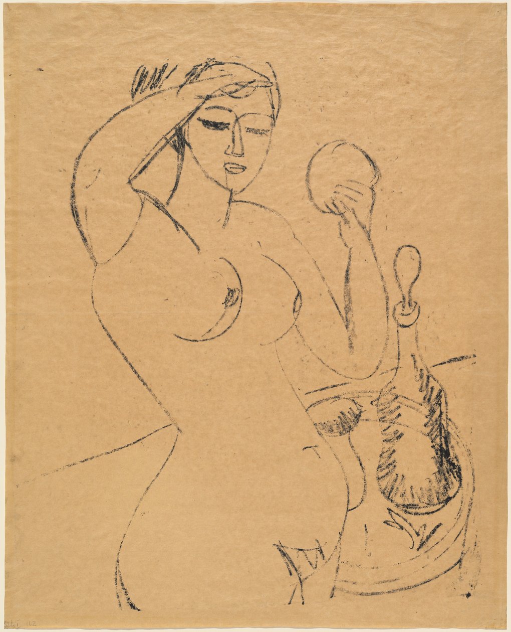 Jeune fille nue à sa toilette, 1912 - Ernst Ludwig Kirchner