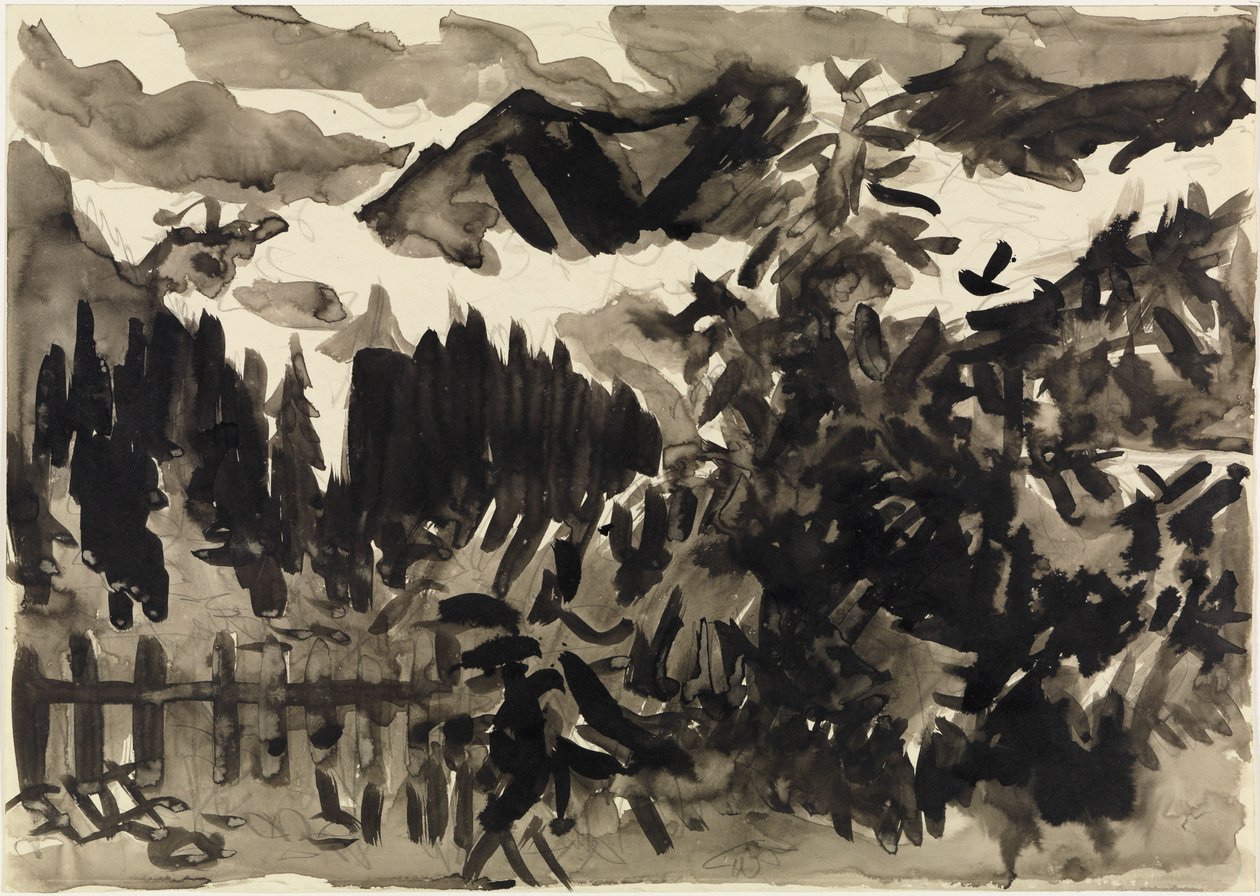 Paysage alpin (brouillard dans les montagnes) - Ernst Ludwig Kirchner