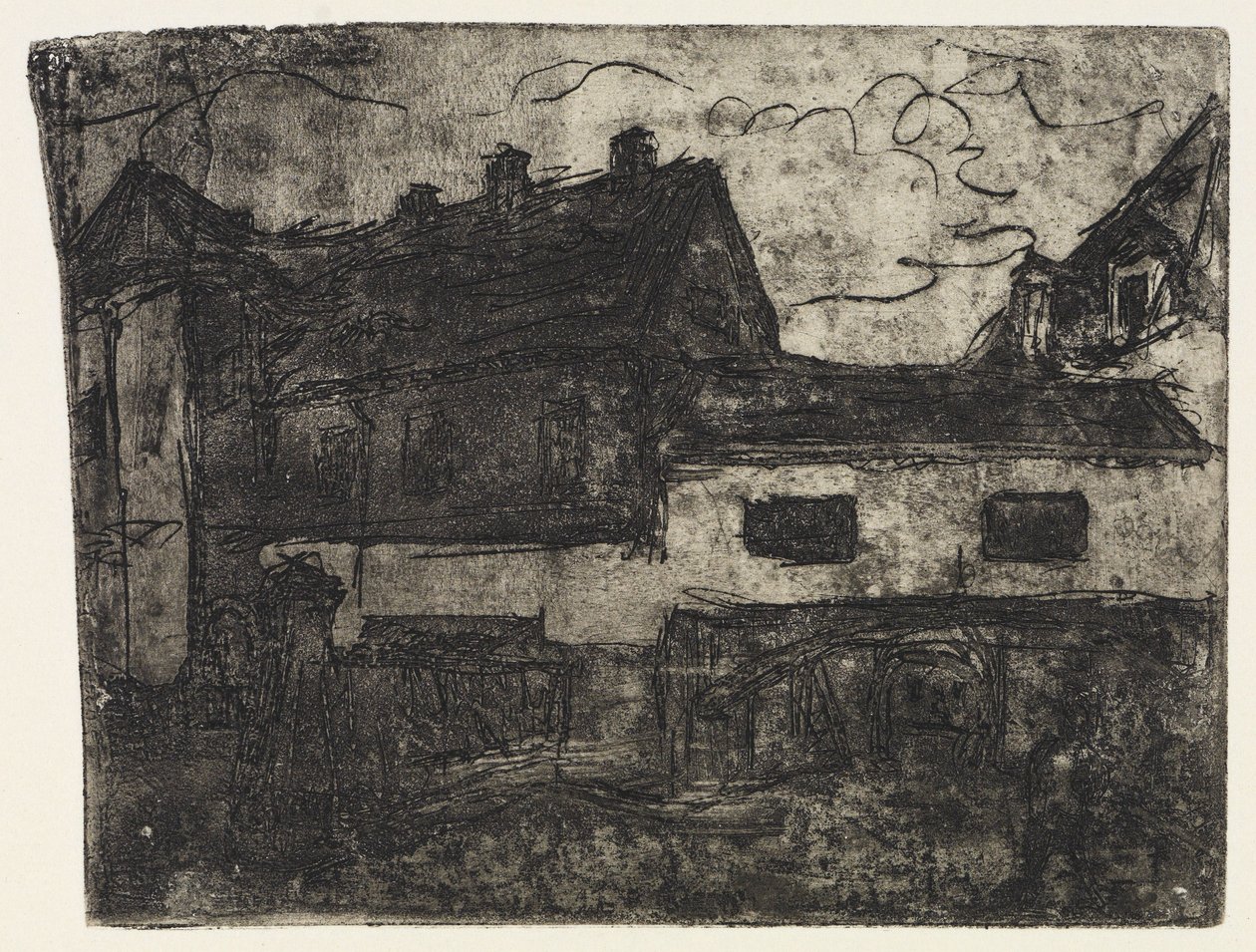 Ancien passage entre les maisons à Dresde-Deuben - Ernst Ludwig Kirchner