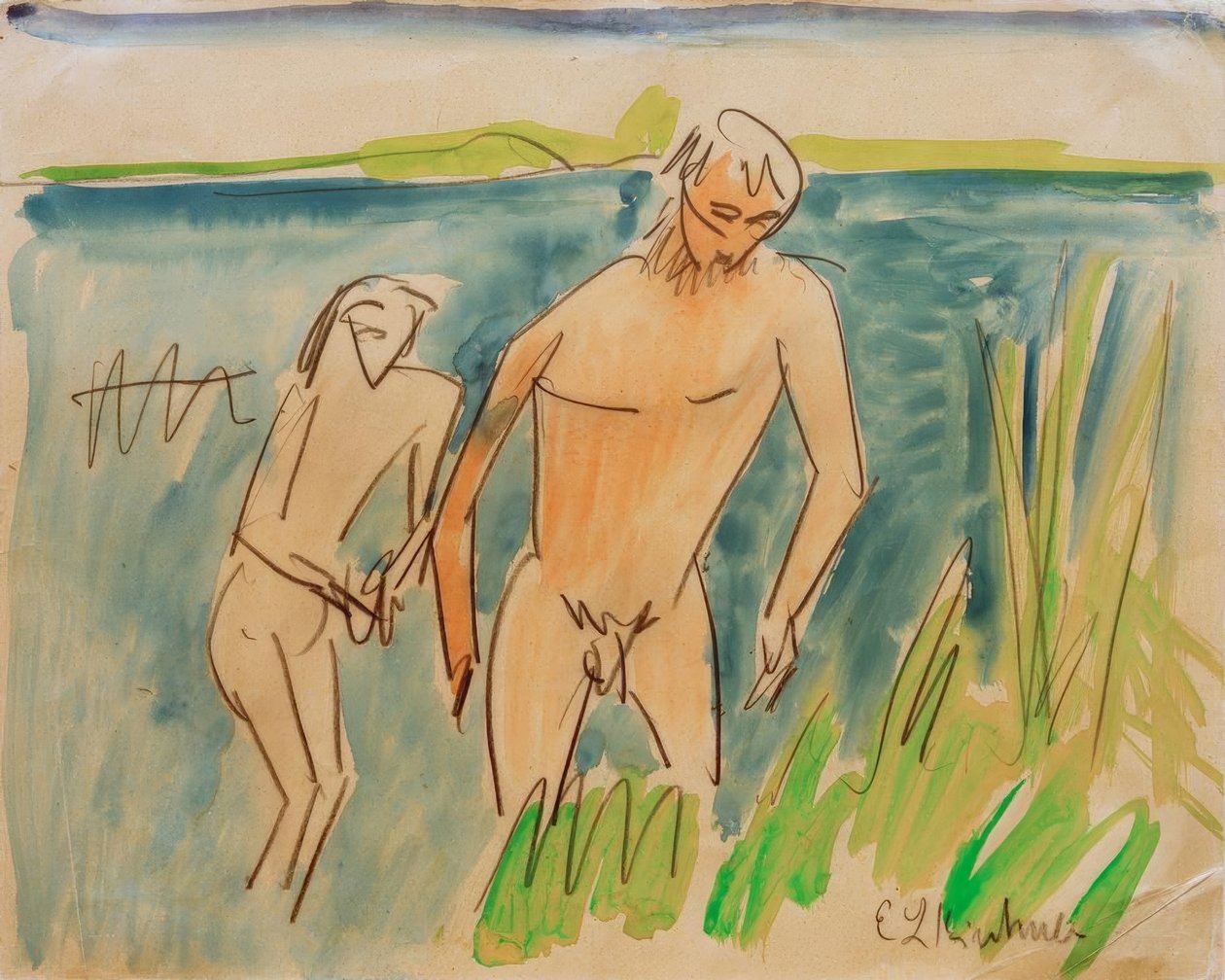 Baigneurs à Moritzburg - Ernst Ludwig Kirchner
