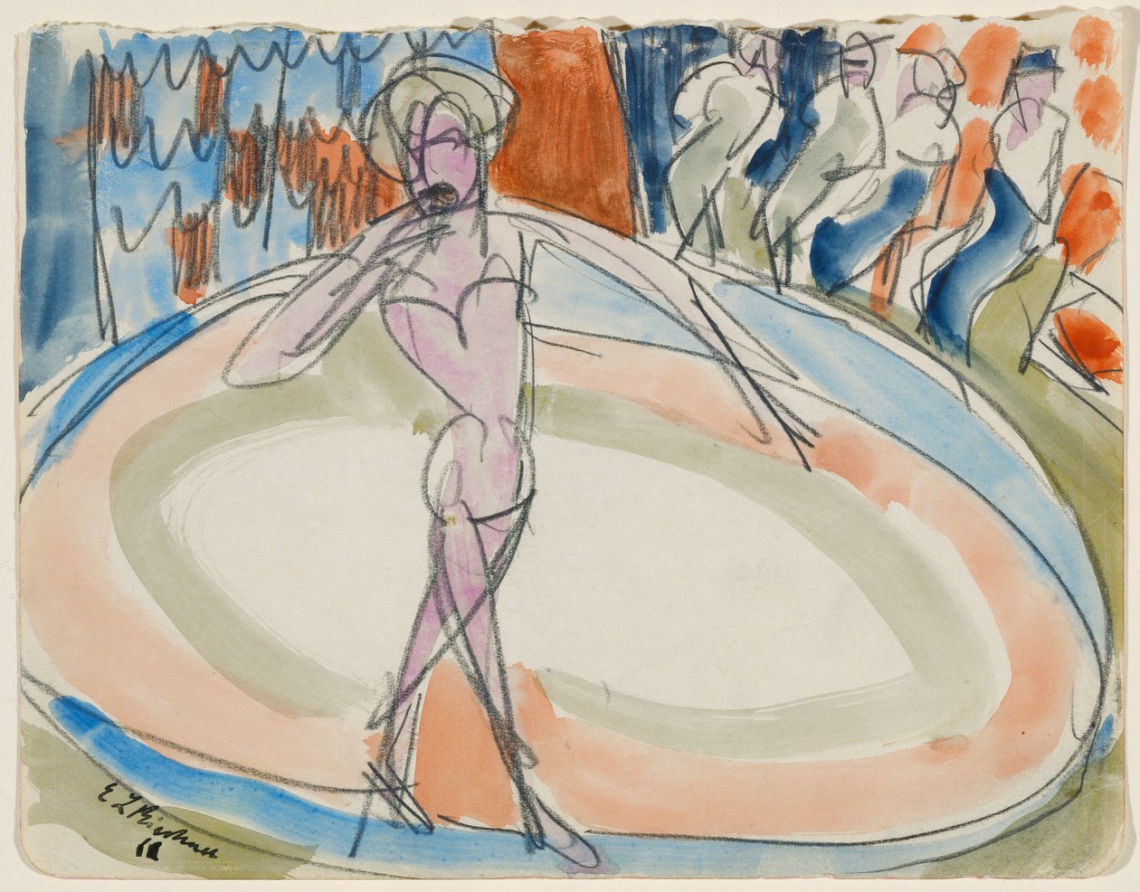 Une danseuse au cabaret - Ernst Ludwig Kirchner