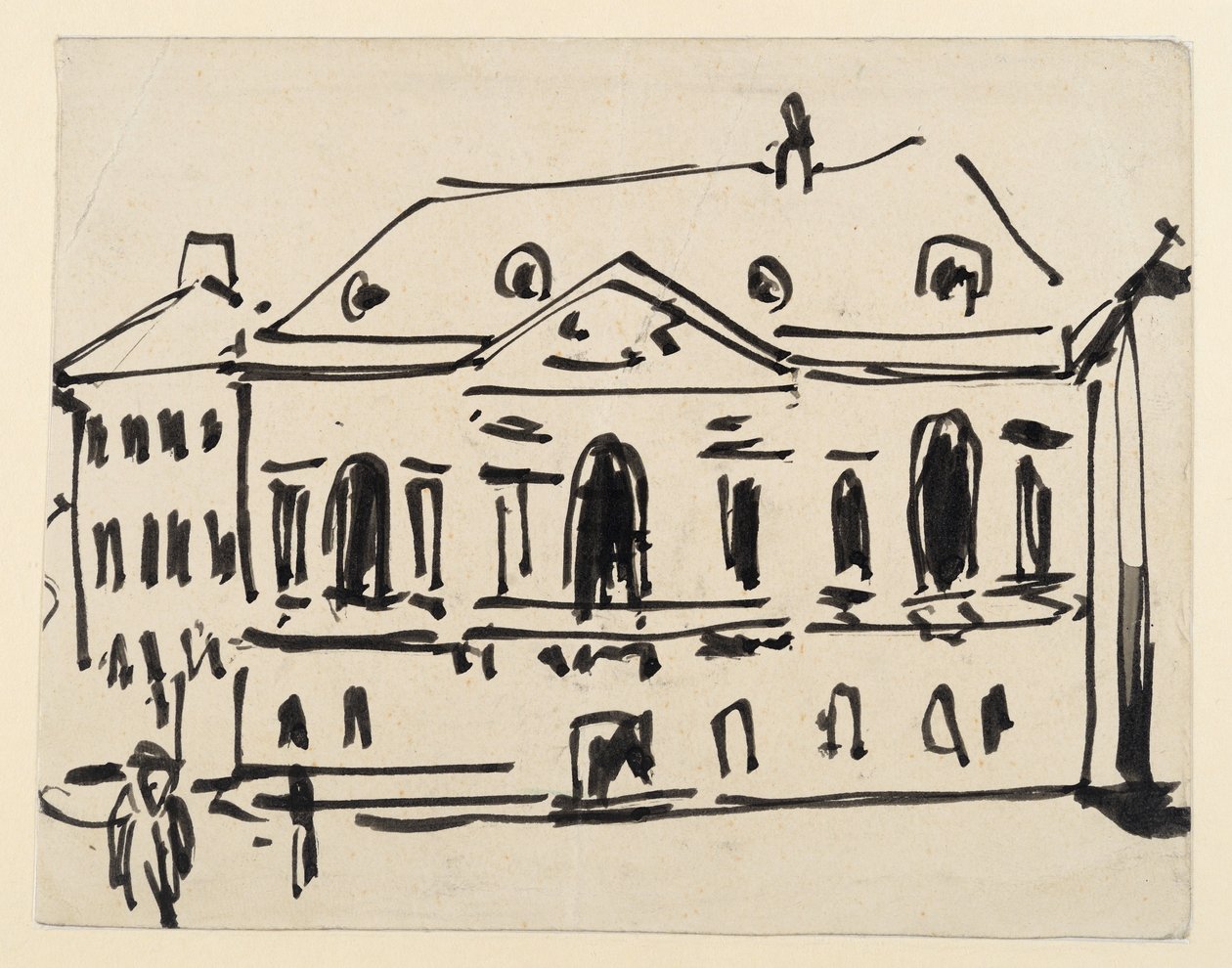 Le palais de Courlande sur la Zeughausplatz à Dresde - Ernst Ludwig Kirchner