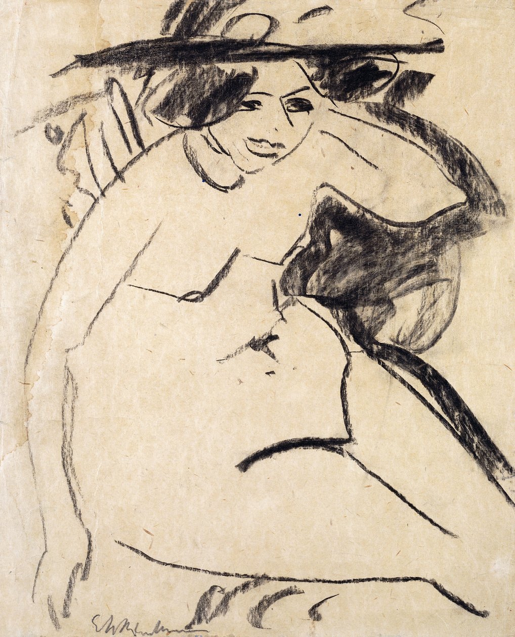 Dido avec chapeau - Ernst Ludwig Kirchner