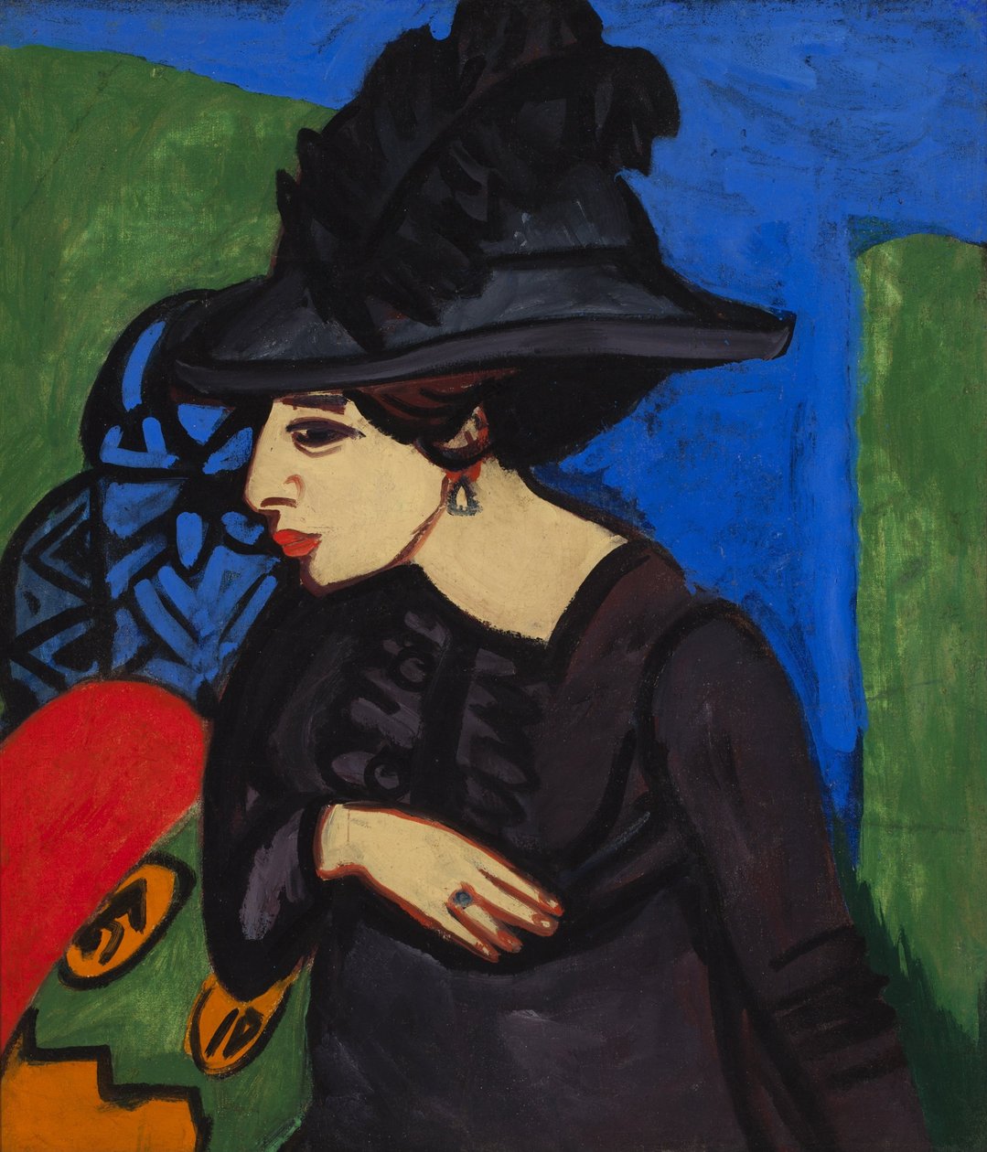 Un dodo avec un chapeau à plumes - Ernst Ludwig Kirchner